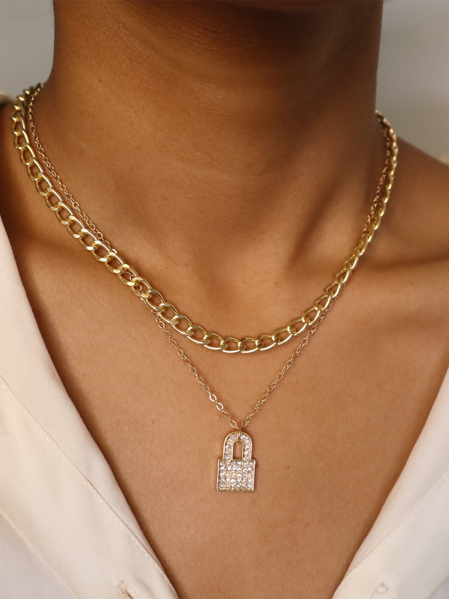 Diamond Lock Pendant 