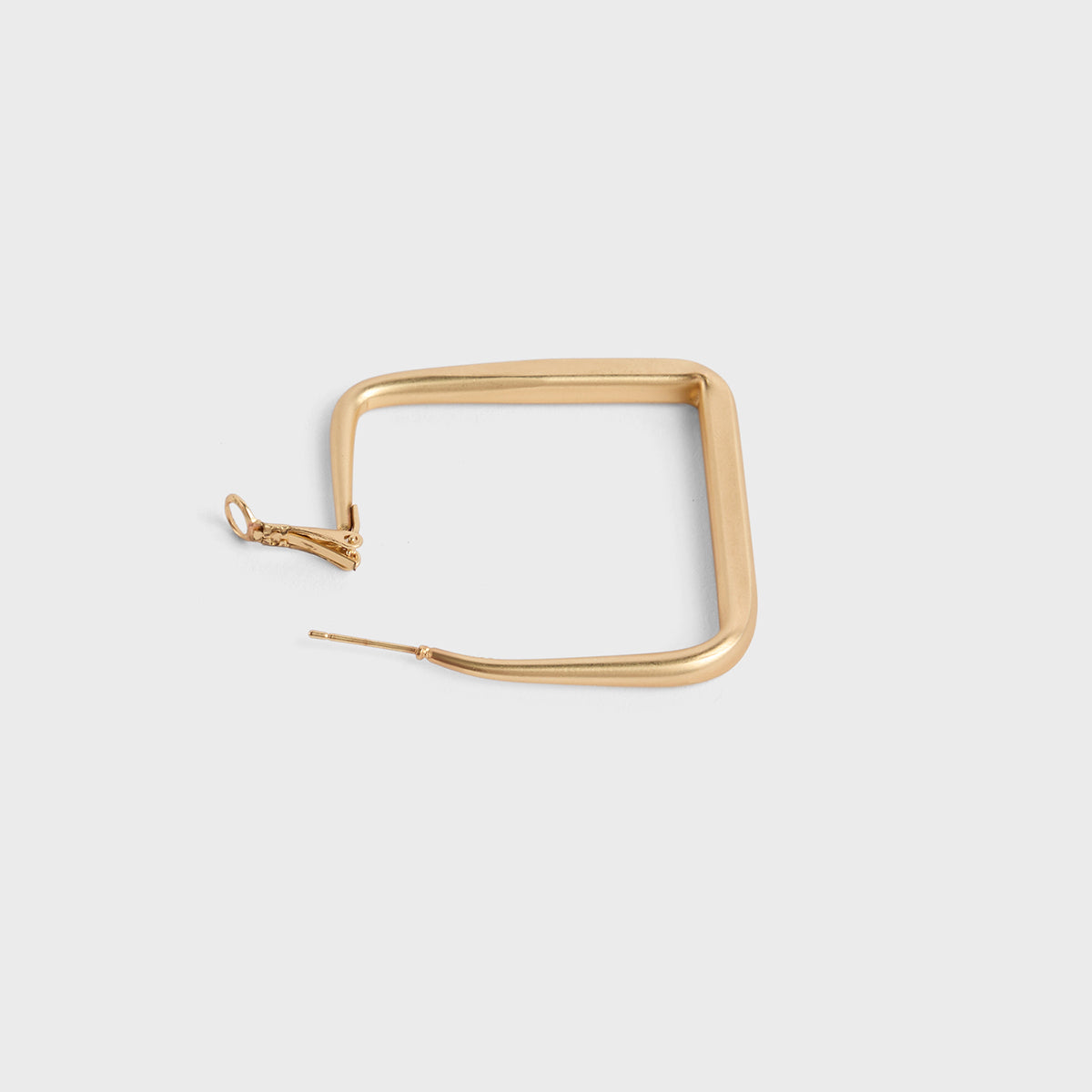 TFC Squared Honey Gold Plated Hoop Earrings