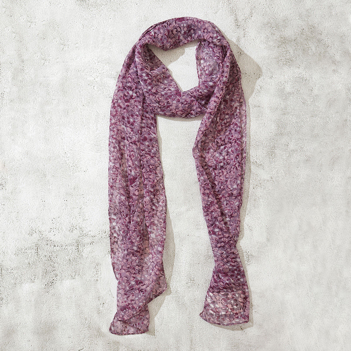 Chiffon Violet Printed Scarf