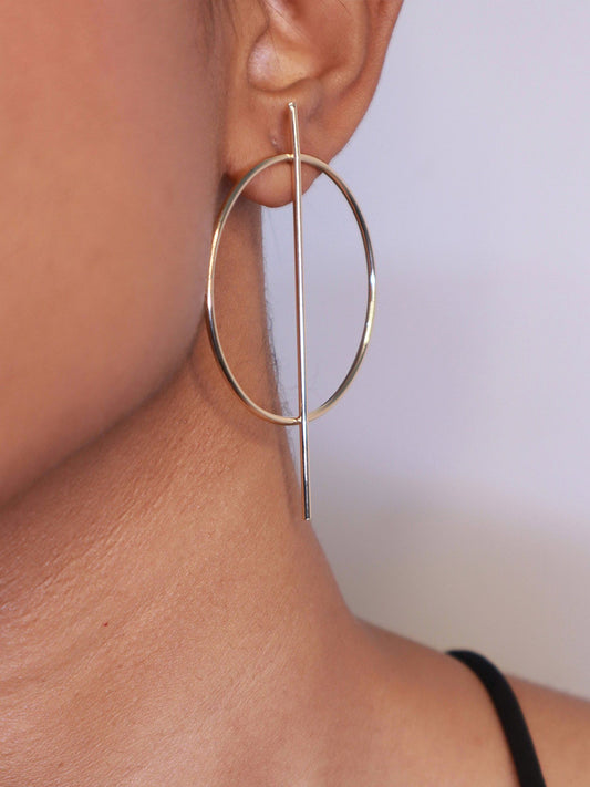 Contemporary Gold Hoop Earrings