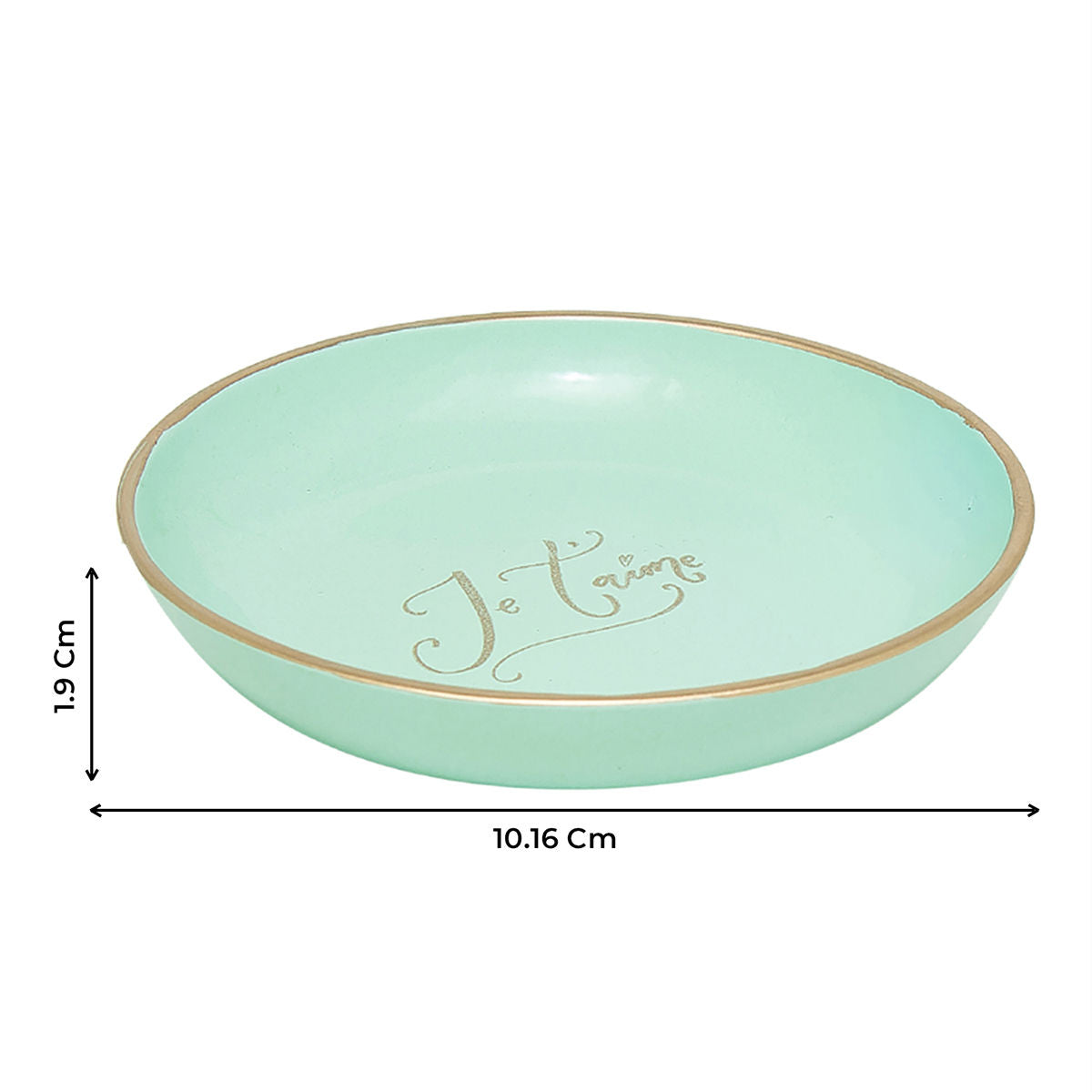 Minimalistic Turquoise Je T'aime Jewellery Dish