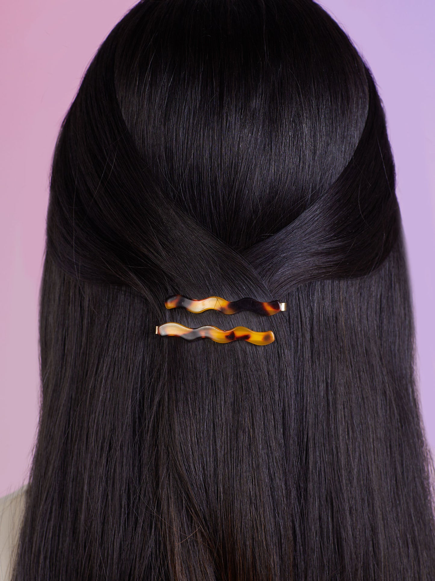 Set of 2 Wavy Orange Hair Clips