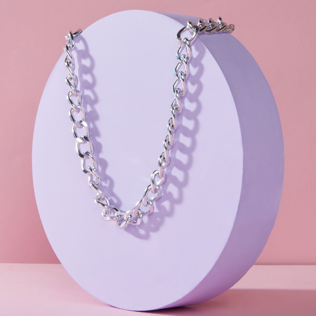 Pipa Bella by Nykaa Fashion Statement Silver Plated Link Chain Choker Necklace