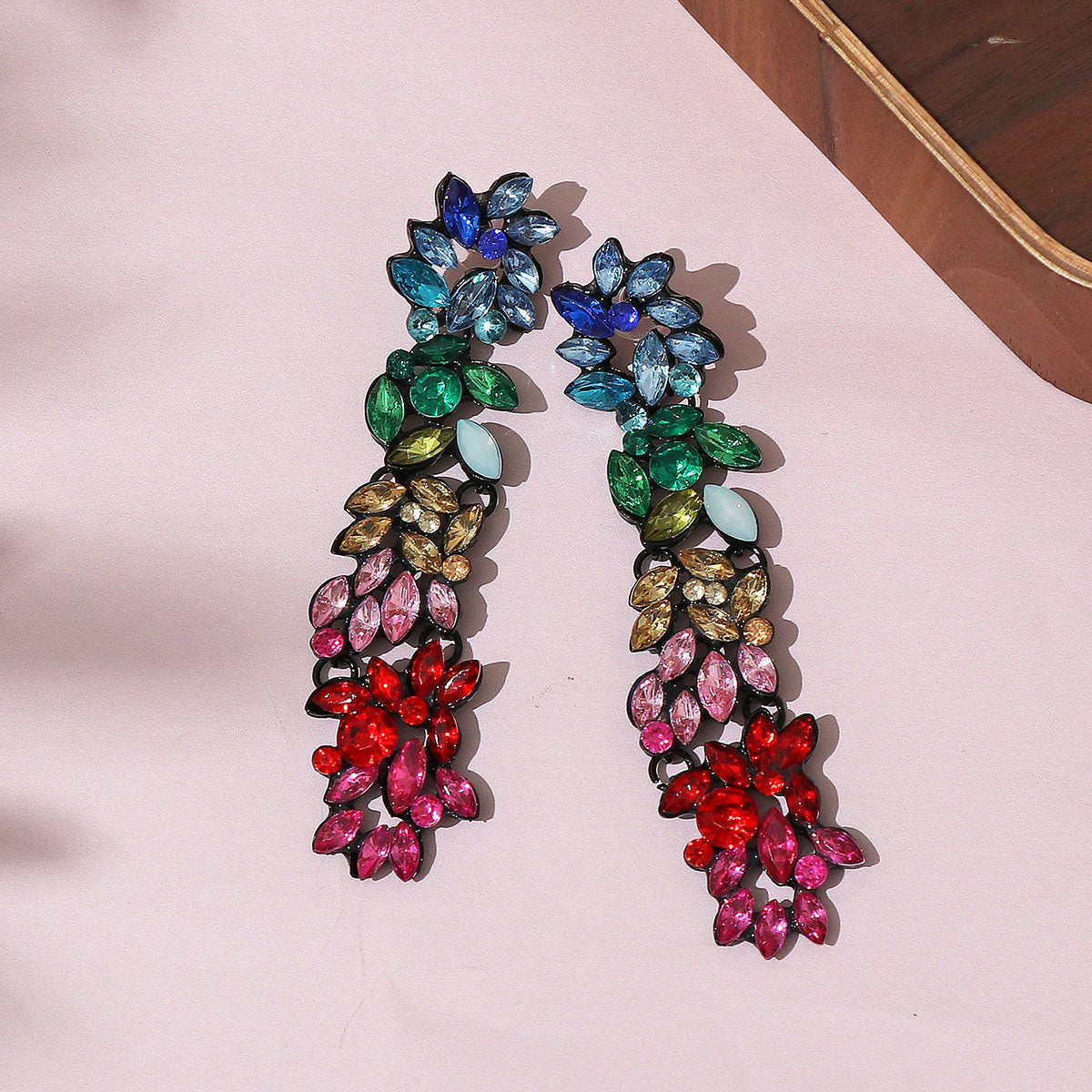 Beaded mis match earrings mix and match earrings colorful dangle ear   jillmakes