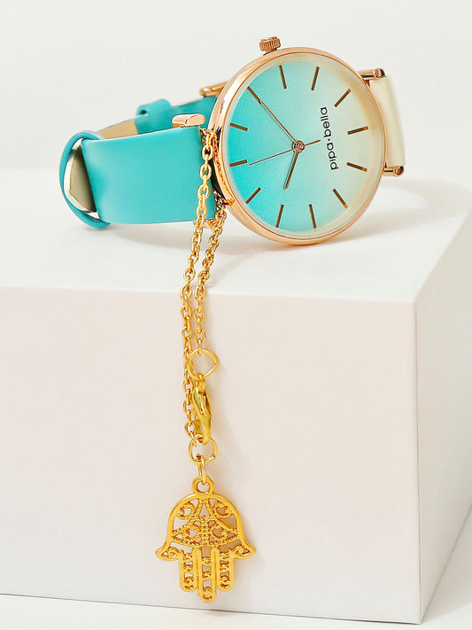 Gold -Plated Hamsa Hand Watch Charm