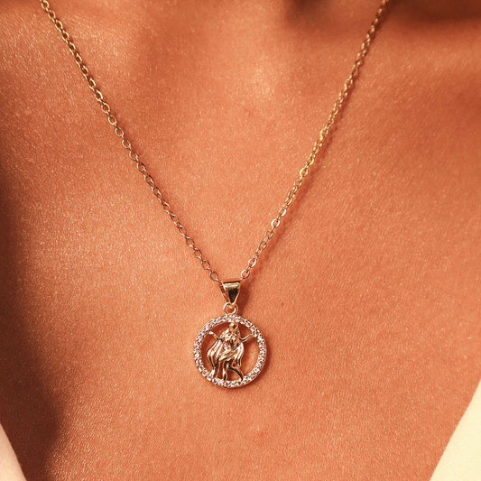 Virgo Zodiac Pendant Necklace