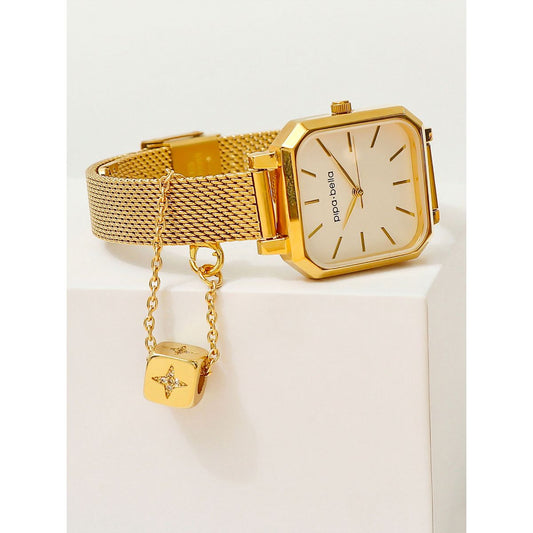 Gold-Plated CZ Star Cubic Watch Charm