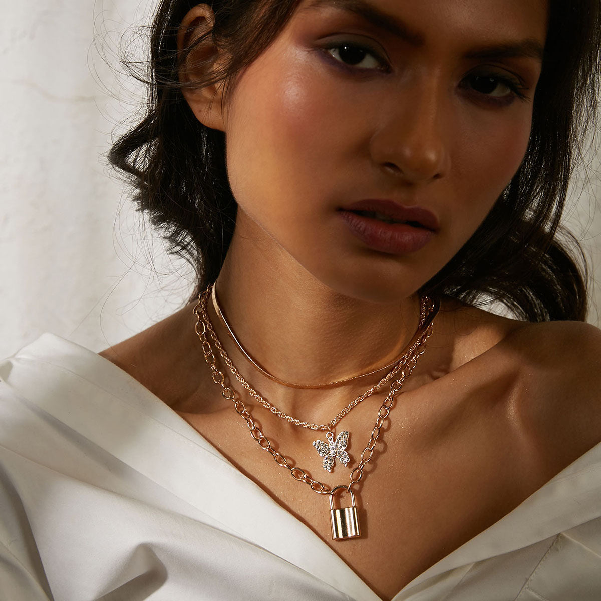 LV LOCK NECKLACE – Butterfly Boutique