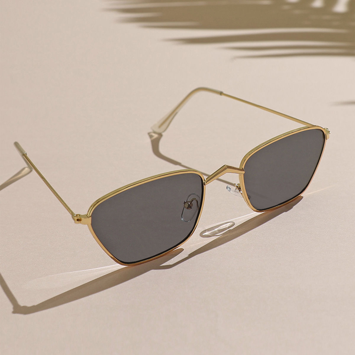 Fancy Gold Square Sunglass