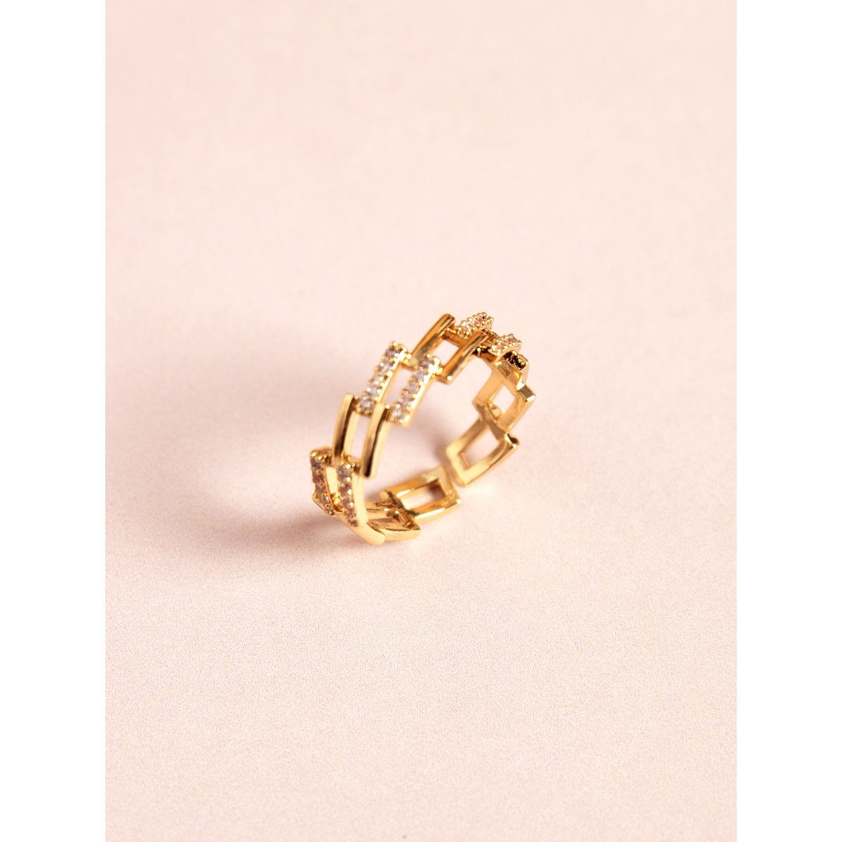 Solid Gold Toned Ring, Classic Gold Pendant & Edgy Round Sunglass Rakhi Gift Set