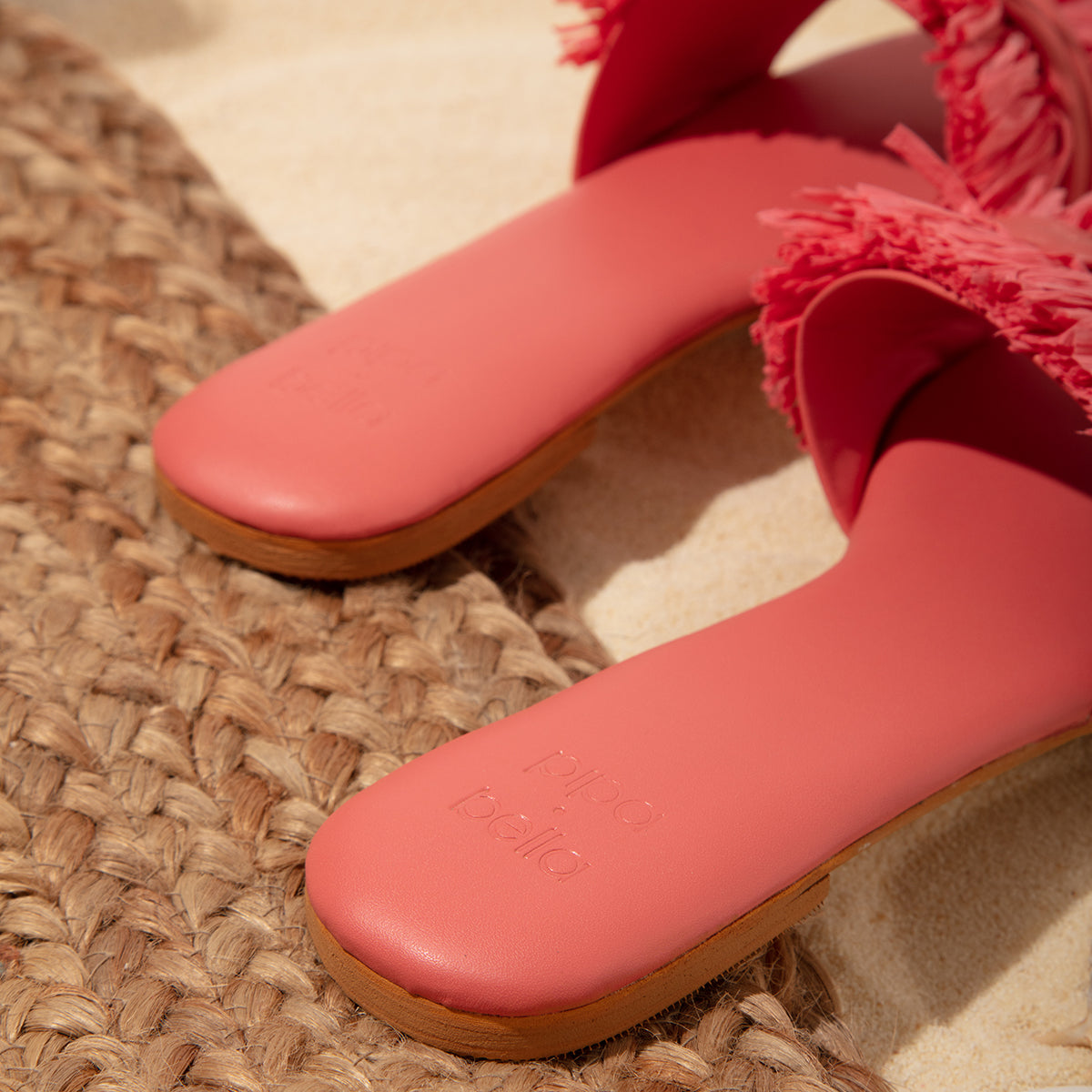 Classic Pink Fringe Travel Flats