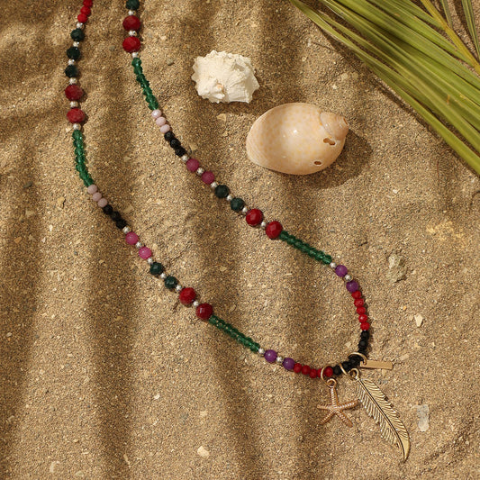 Pipa Bella Multi-Color Stones Solid Necklace