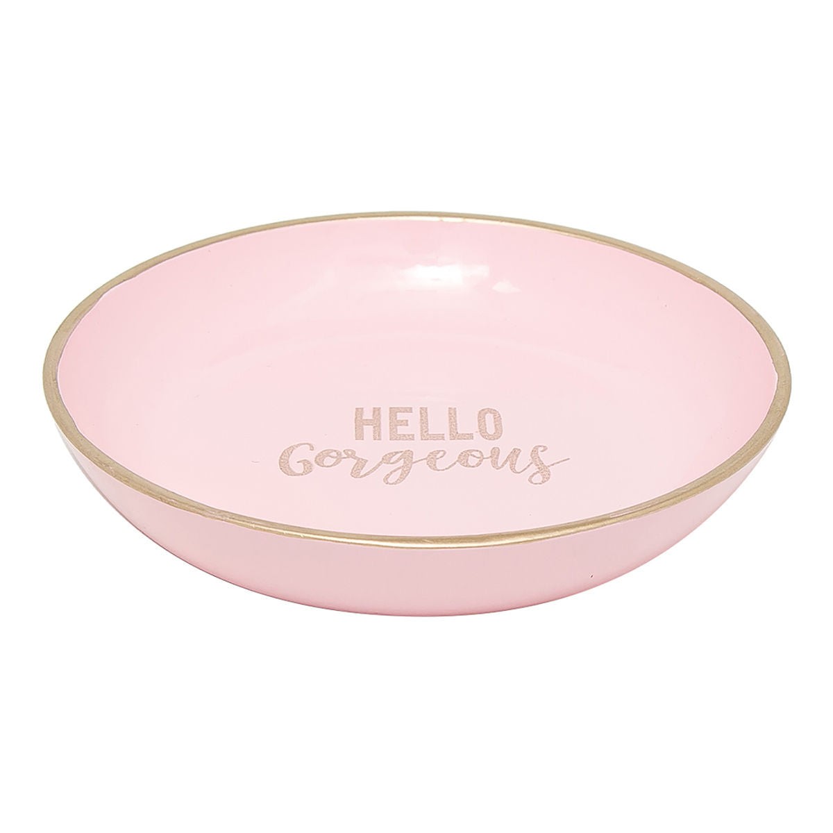 Minimalistic Pink Hello Gorgeous Jewellery Dish