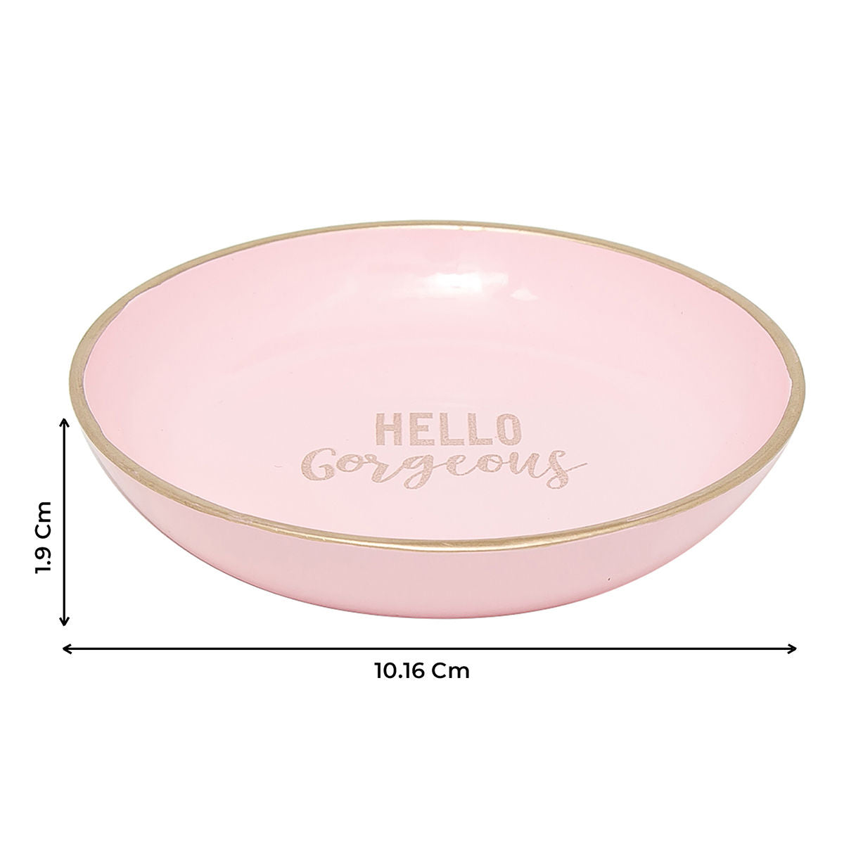 Minimalistic Pink Hello Gorgeous Jewellery Dish