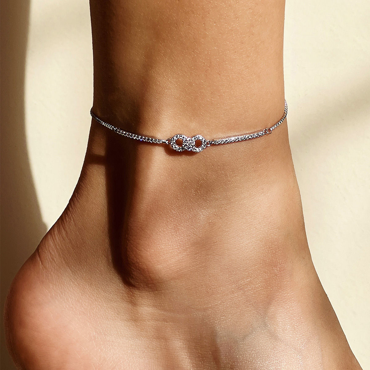 Silver best sale infinity anklet