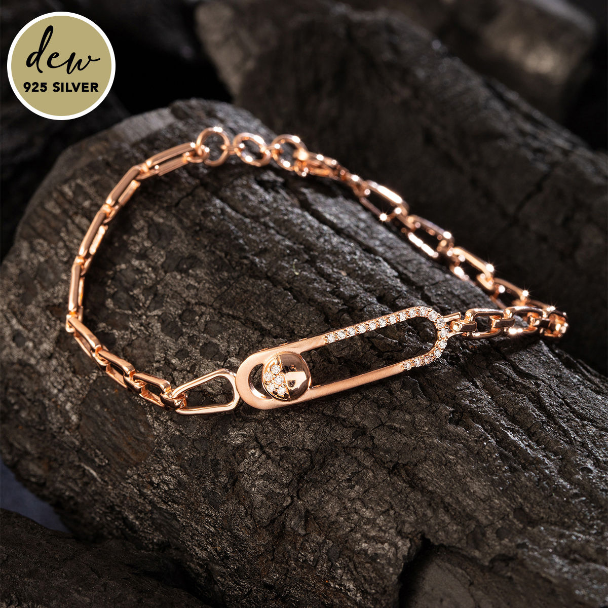 Rose gold hot sale safety chain