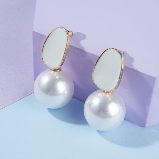 Pipa Bella by Nykaa Fashion Elegant Pearl and Gold Dangler Earrings